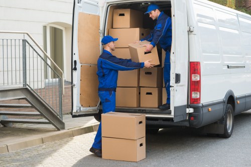 Professional furniture removals planning in Pinner with wrapped items