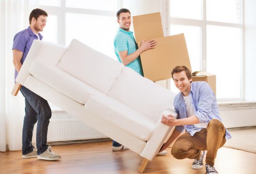 Safety checklist and moving equipment for a man and van service