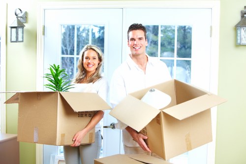 Navigating stairs during flat removals in Pinner